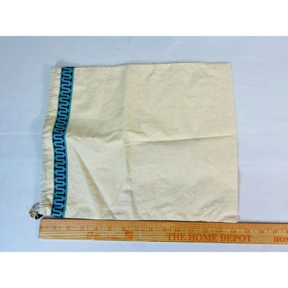 Tory Burch Dust Bag Drawstring Cloth Logo Charm Storage Purse Authentic 12 x 14 - Picture 5 of 5